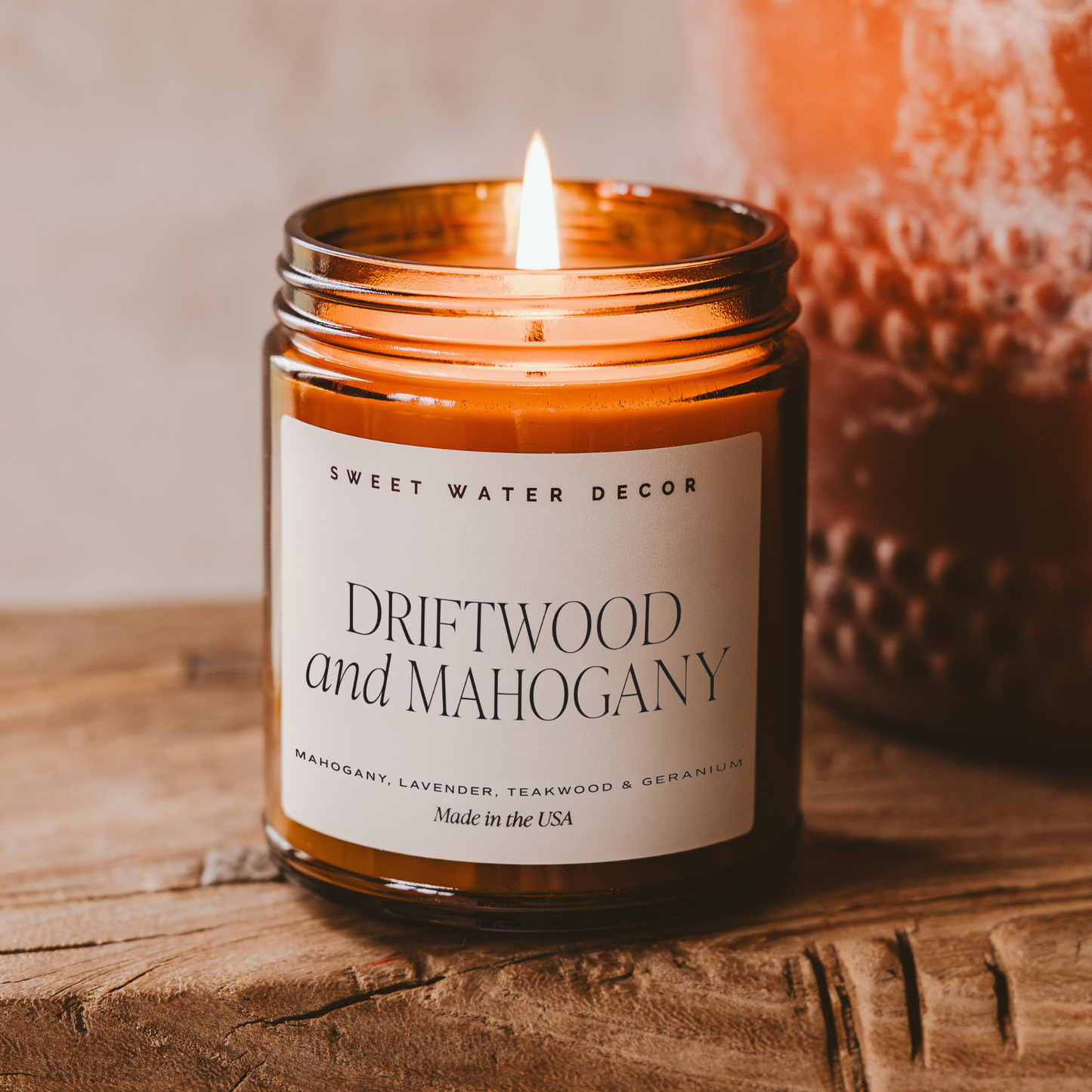 Driftwood and Mahogany 9 oz Soy Candle - Home Decor & Gifts
