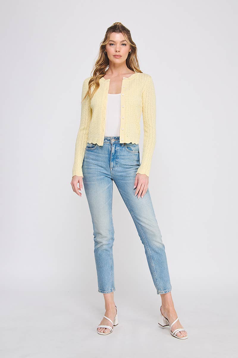 Lightweight Pointelle Cardigan