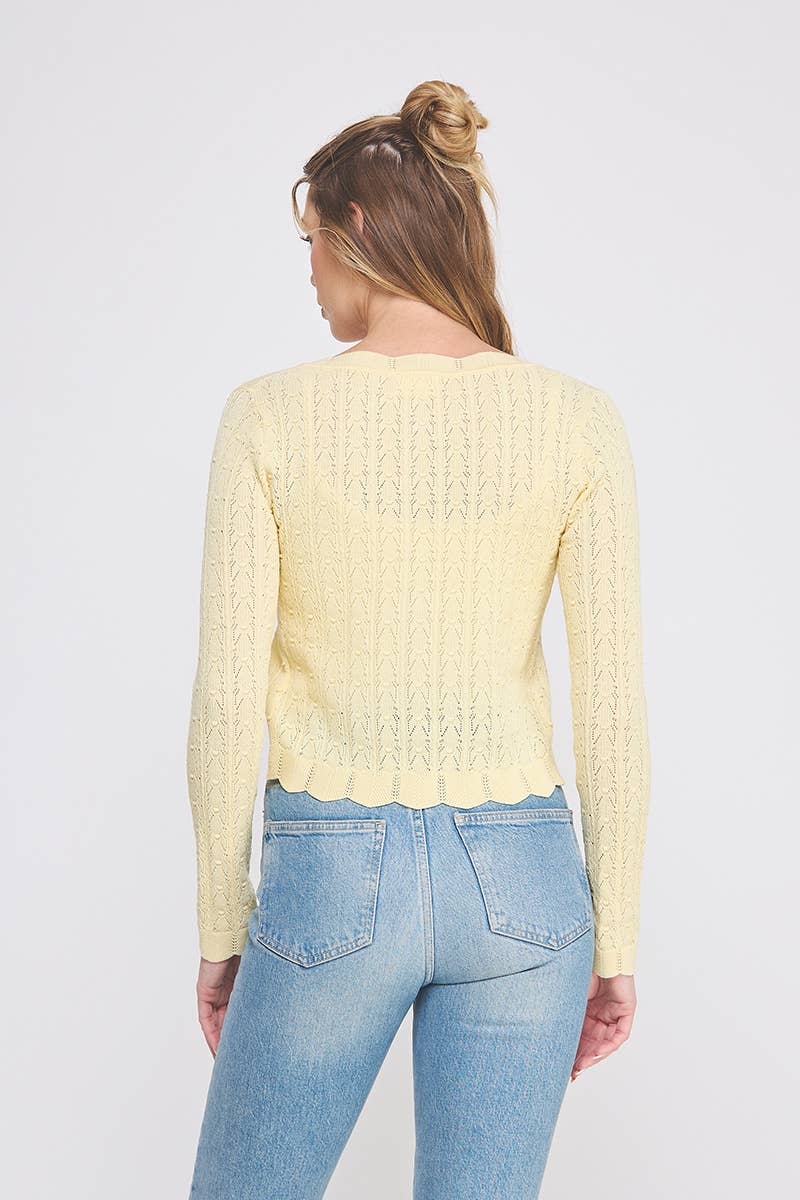 Lightweight Pointelle Cardigan