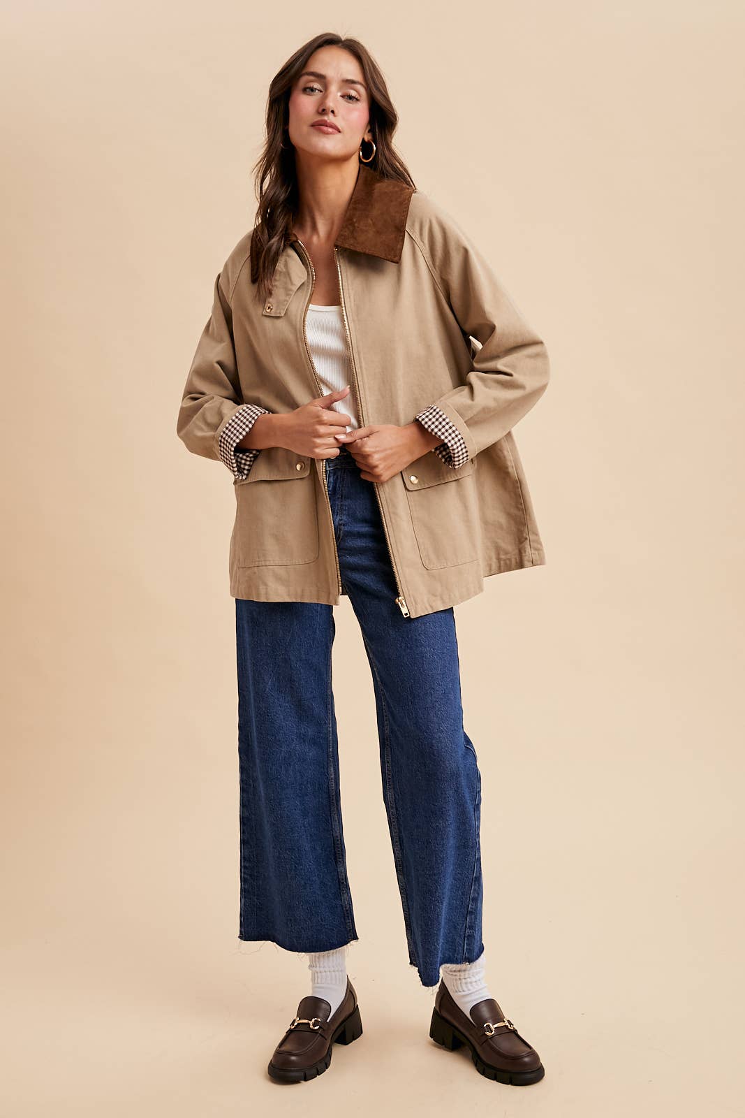 CORDUROY COLLARED COTTON CHORE JACKET