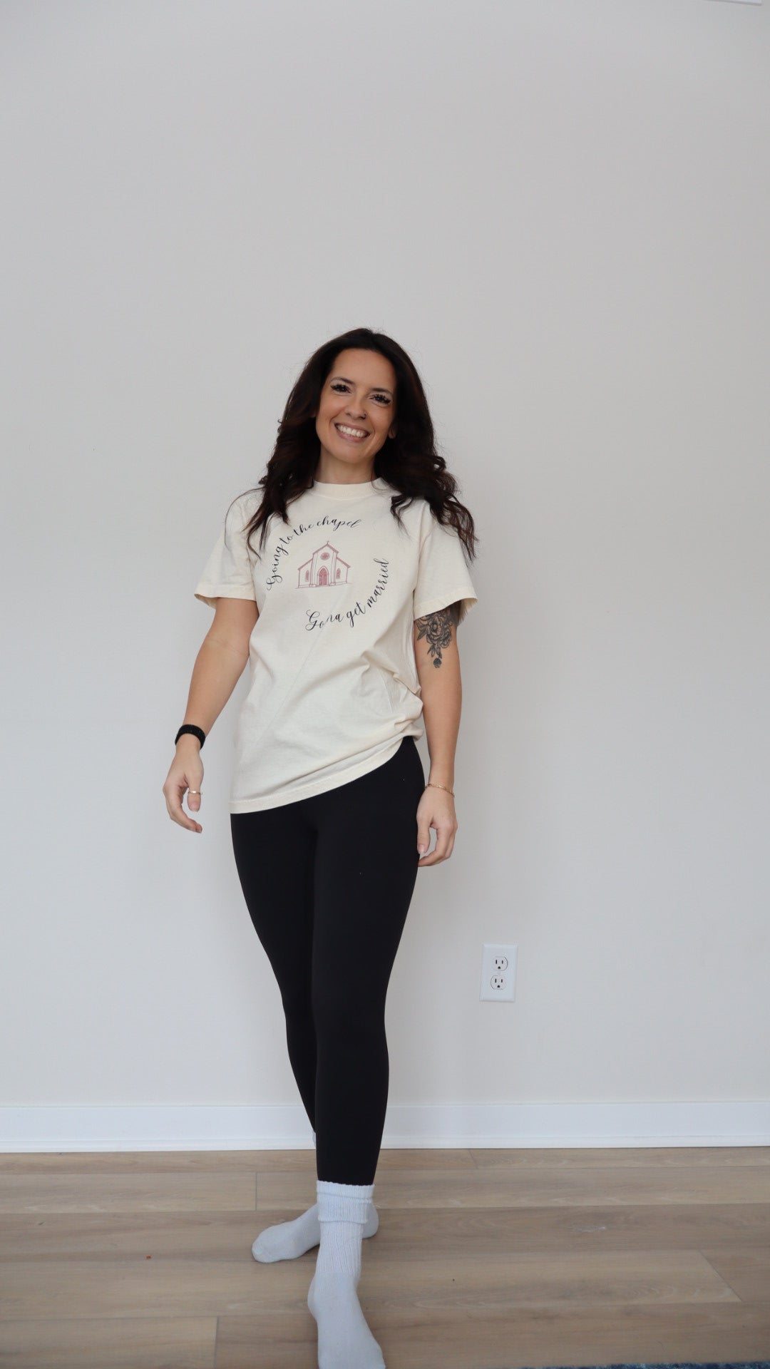 Going To The Chapel Gonna Get Married Pink Chapel Tee