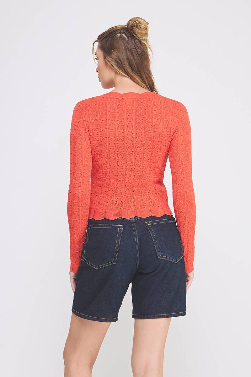 Lightweight Pointelle Cardigan
