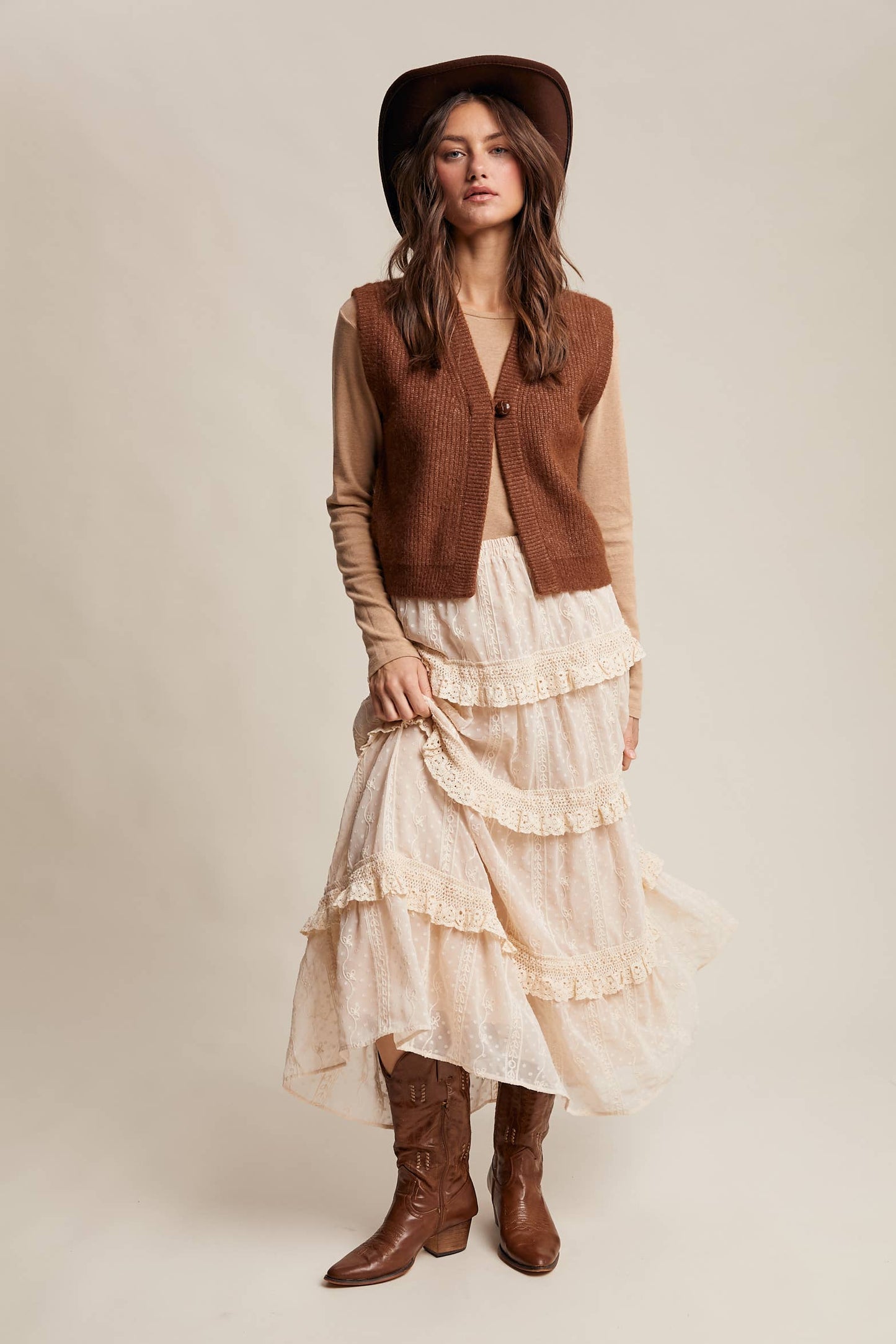 Cozy Knit Button Vest