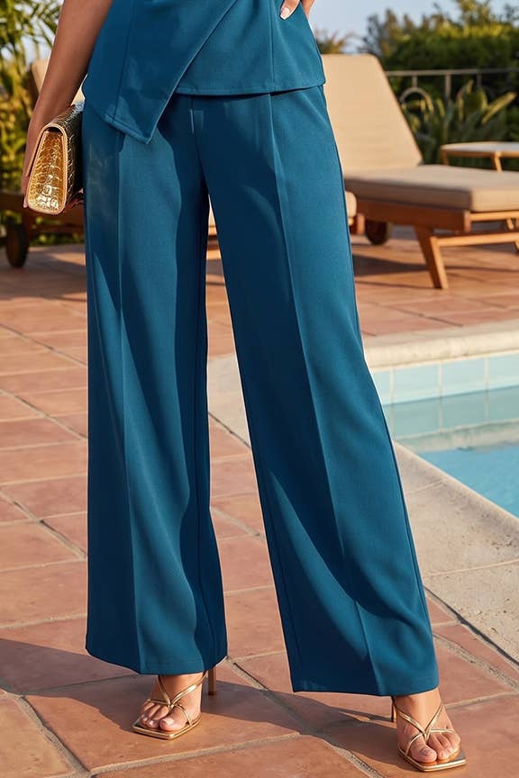Techno Crepe Wide-Leg Pant