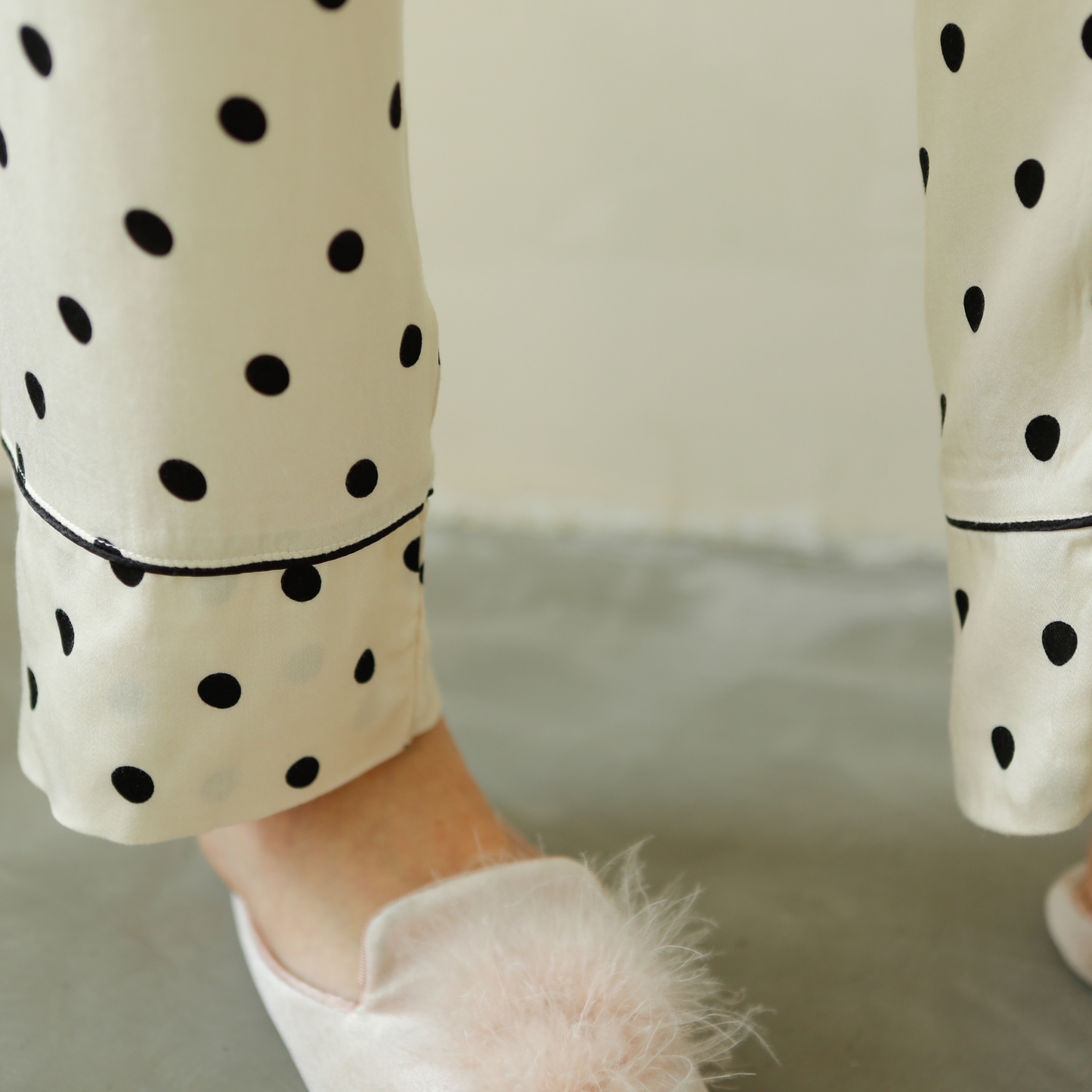 Polka Dot Viscose Pajama Set – Soft Spa & Loungewear