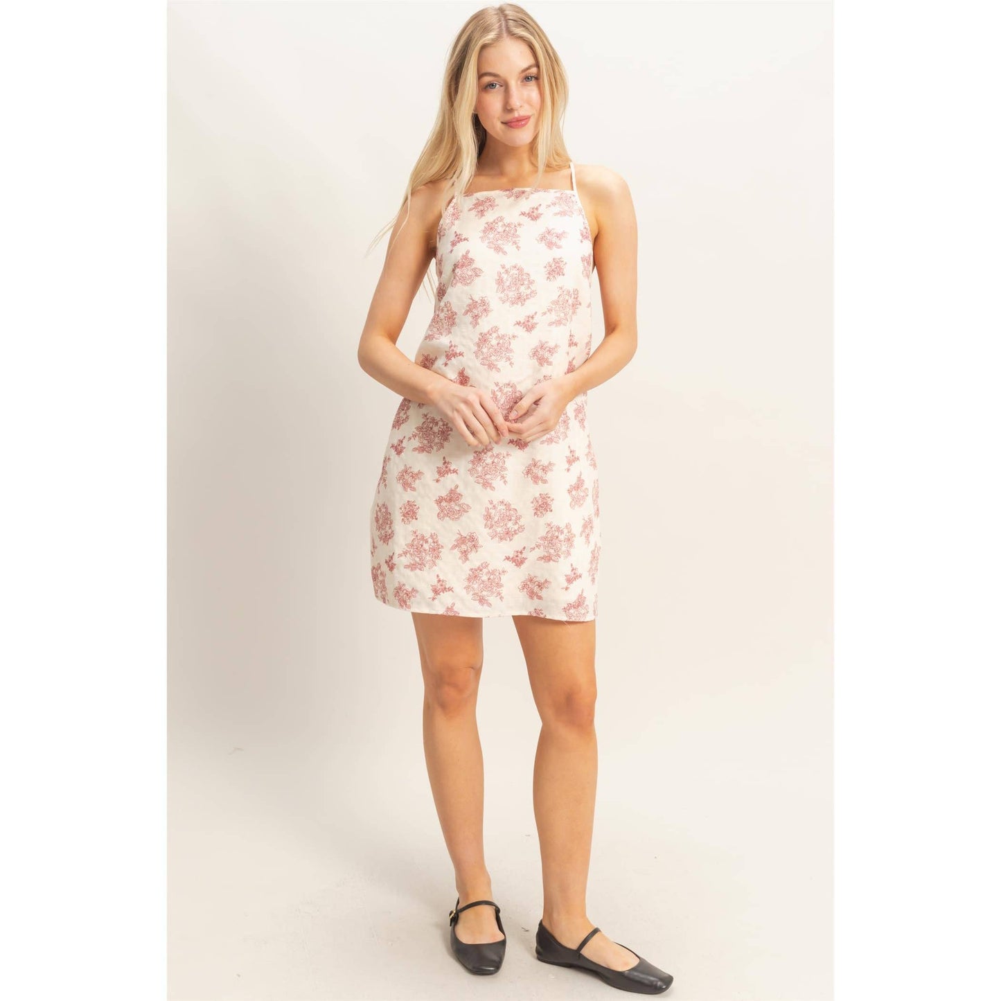 Floral Print Spaghetti Strap Dress
