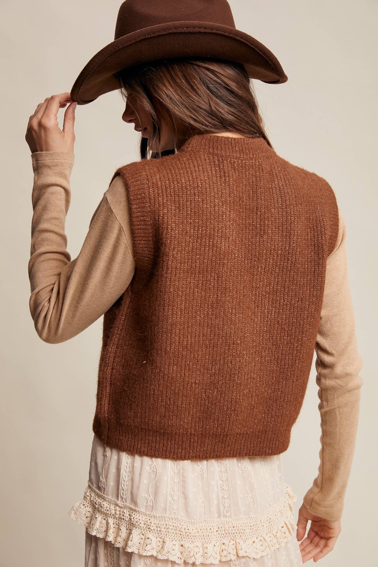 Cozy Knit Button Vest