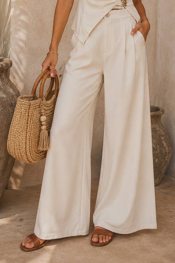 Techno Crepe Wide-Leg Pant