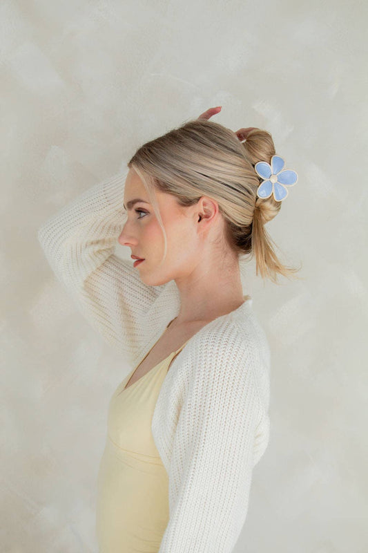 Baby Blue Flower Claw Clip