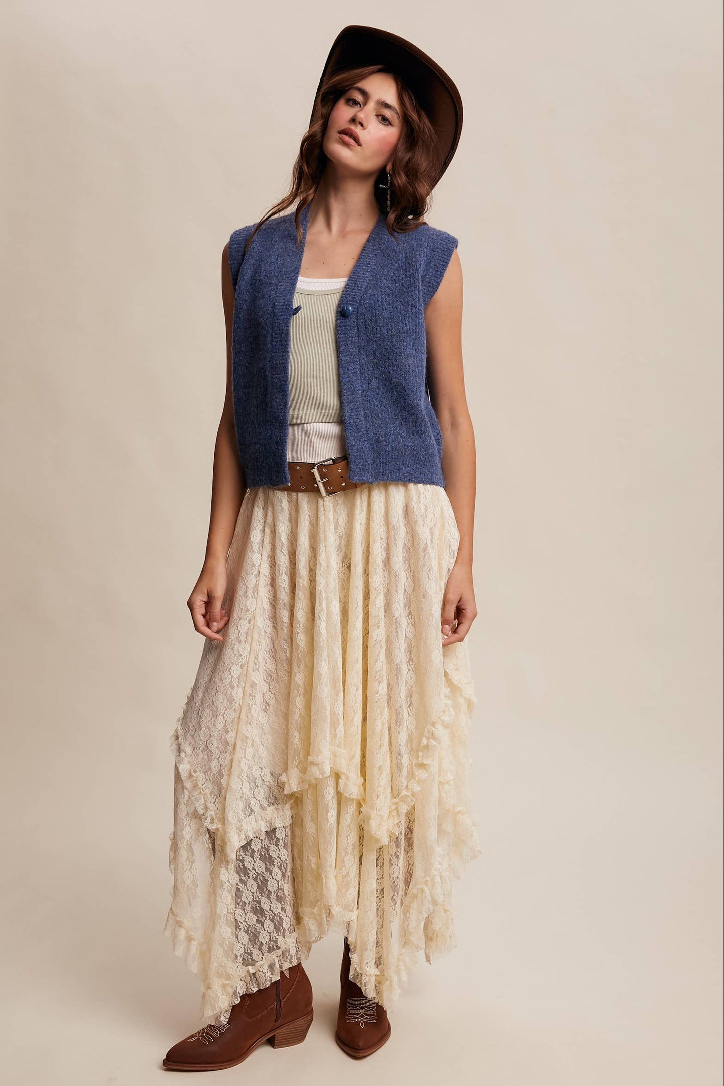 Cozy Knit Button Vest