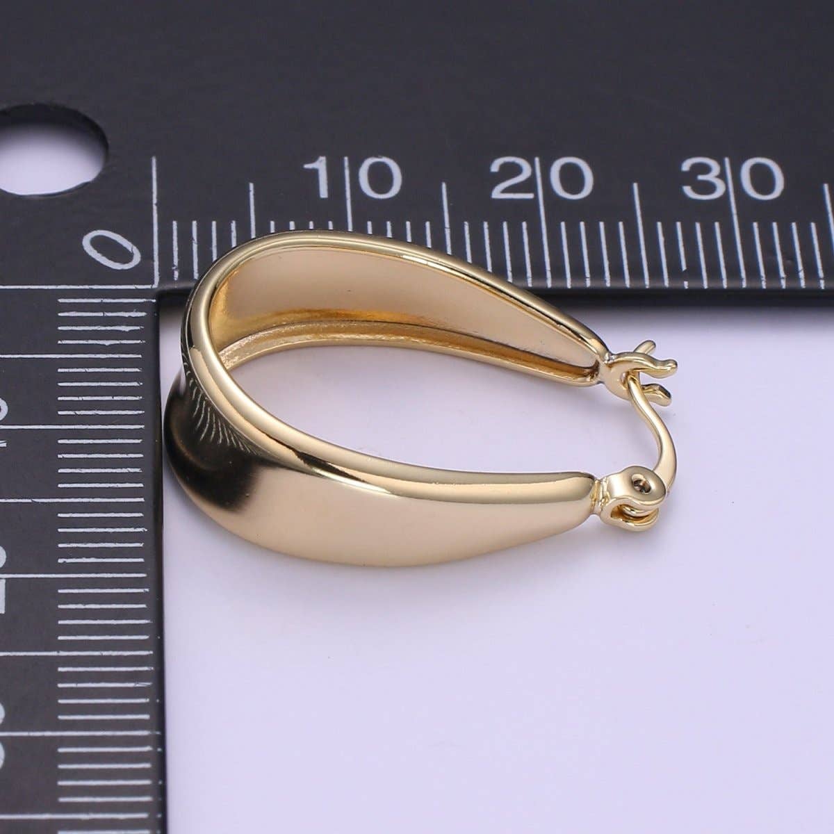 Gold Chunky Hoop Earring 14k Gold Filled Earring