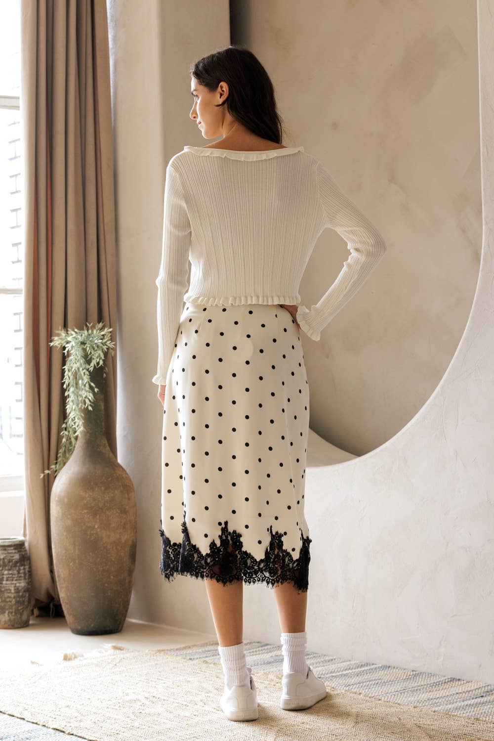 Dainty Ribbed Knit Cropped Cardigan