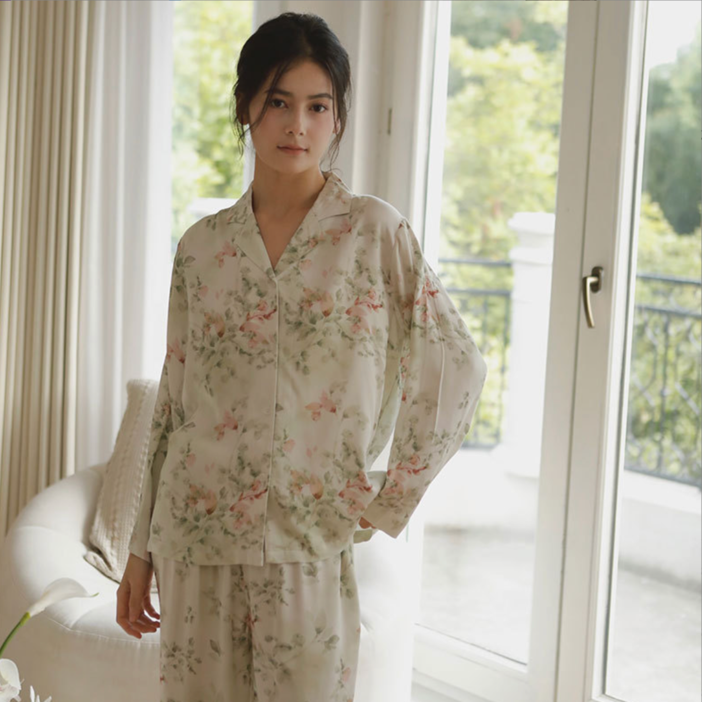 Floral Viscose Pajama Set - Giftable Lounge Sleepwear