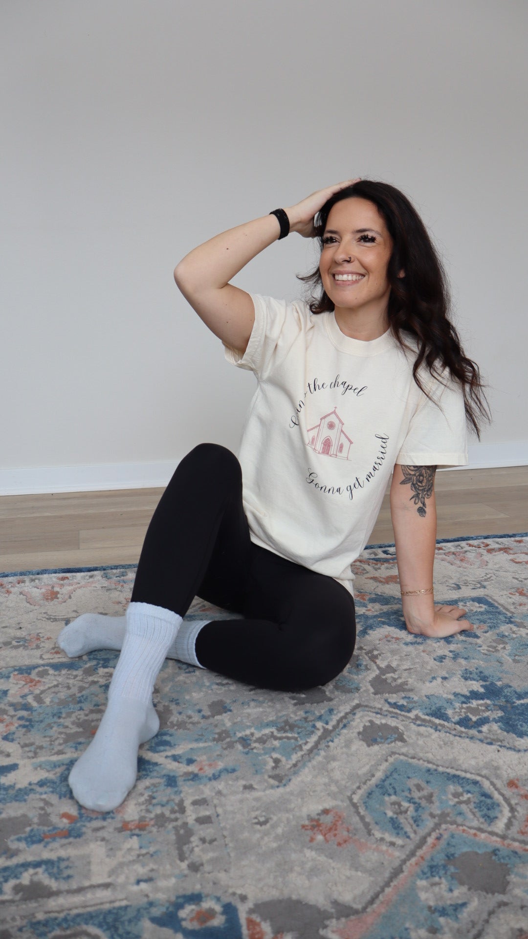 Going To The Chapel Gonna Get Married Pink Chapel Tee