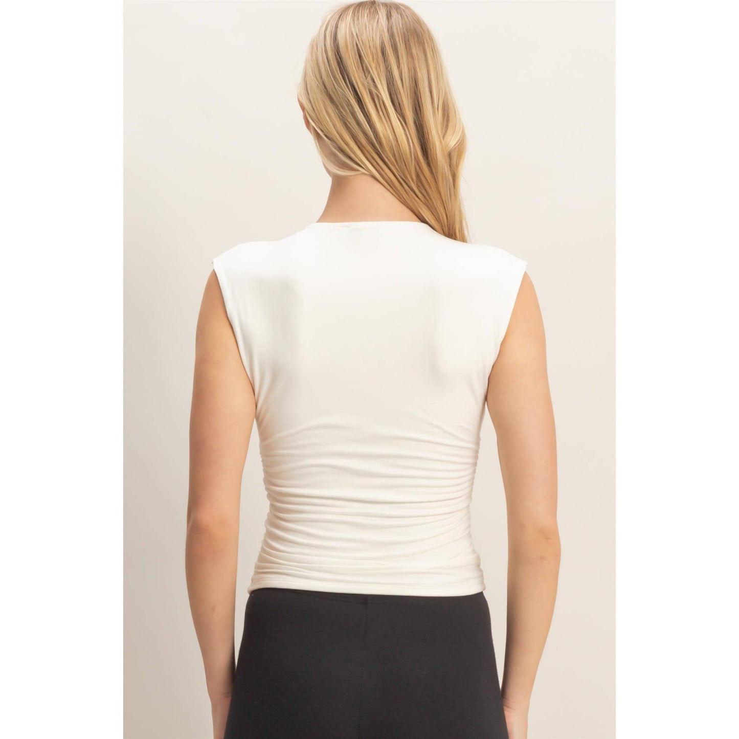 Sleeveless Crew Neck Top