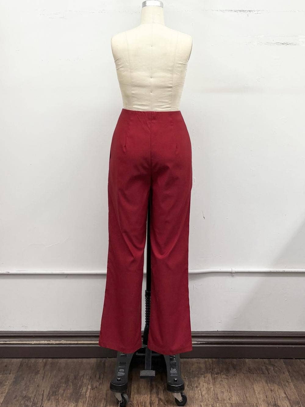 High Waist Wide Leg Tailored Pants
