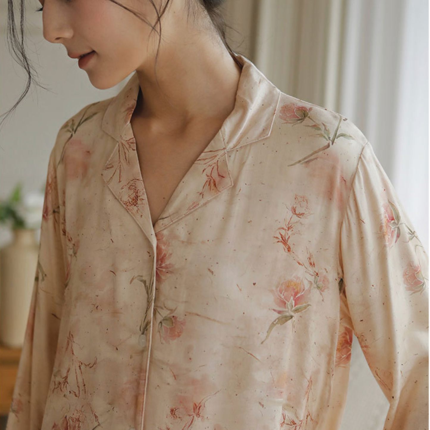 Floral Viscose Pajama Set - Giftable Lounge Sleepwear