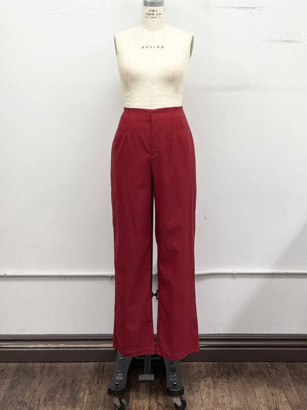 High Waist Wide Leg Tailored Pants
