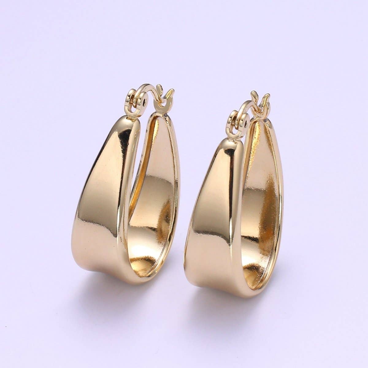 Gold Chunky Hoop Earring 14k Gold Filled Earring