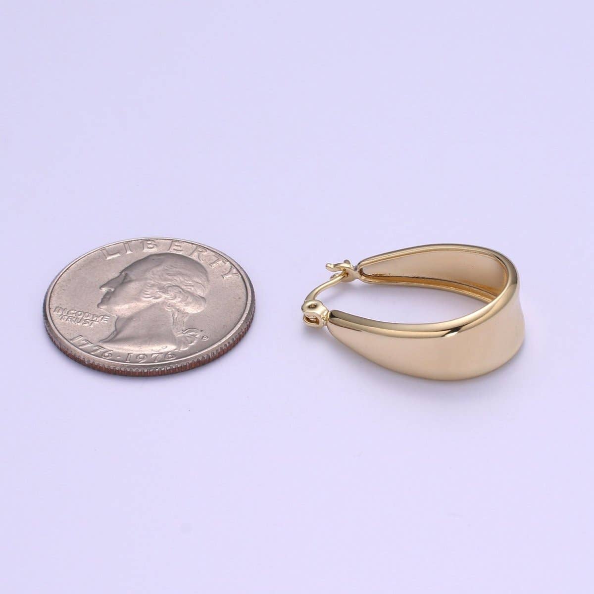 Gold Chunky Hoop Earring 14k Gold Filled Earring