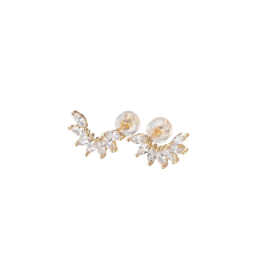 Dainty Marquise Stones Climber Stud Earrings P200